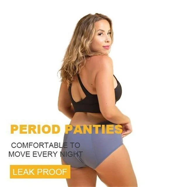 Underwear For Women Plus Size Menstrual Pocket Pocket High Waist Anti  Leakage Pants Panties,6 Pack