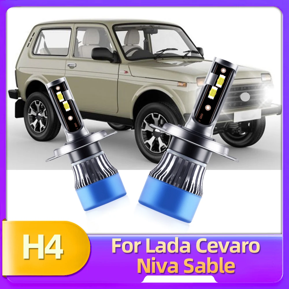 

Roadsun 2PCS Turbo 15000Lm H4 Bulbs Hi/Lo Beam Lamps 12V Led Headlight CSP Luces For Lada Cevaro Niva Sable 1991 1992 1993 1994