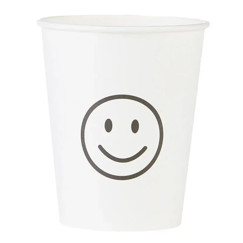 Disposable paper cups 50pcs 250ml White Paper Cups Personalized for Coffee Tea Milk Drinking Accessories Camping Party Supplies
