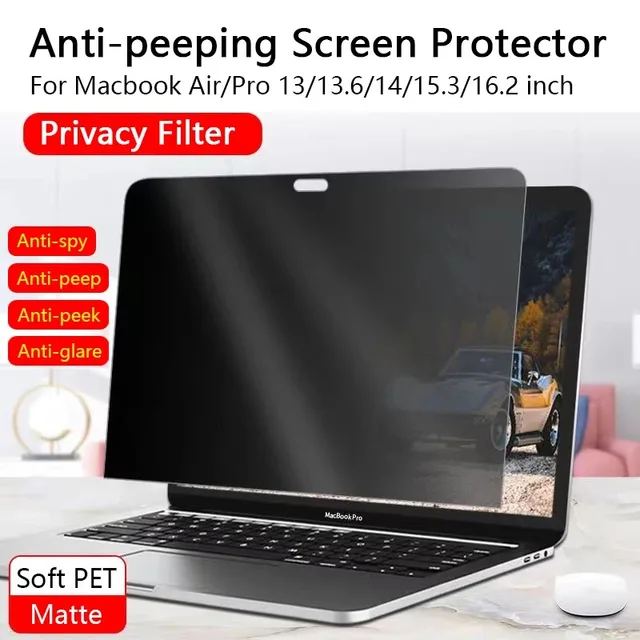 Anti-peek Anti-spy Anti-glare Film Privacy Filter Anti-peeping Screen Protector For Macbook Air 13 13.6 15 M1 M2 Pro 14 16