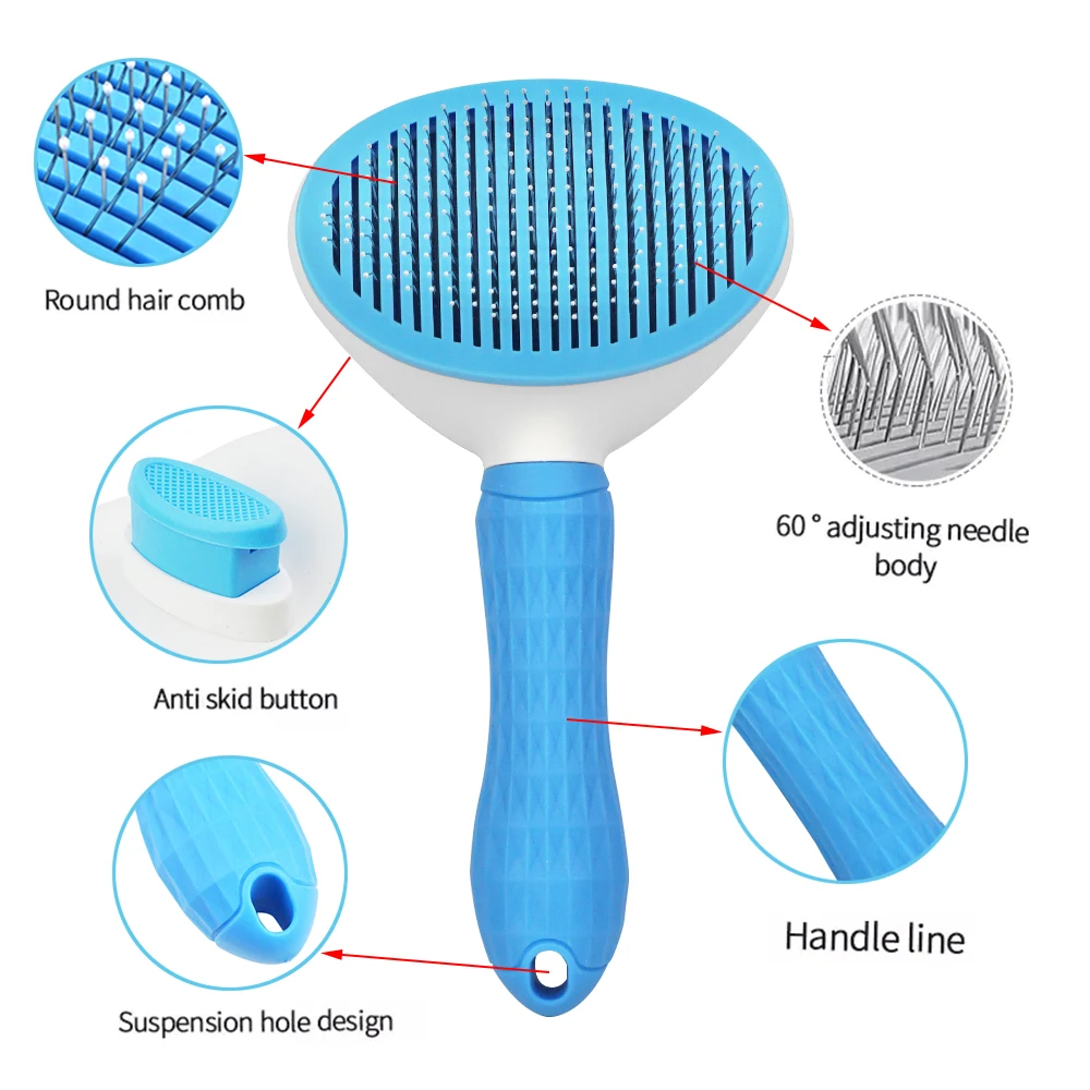 Dog Hair Comb Grooming Cat Flea Com Pets Removal Products Pet Comb Cats