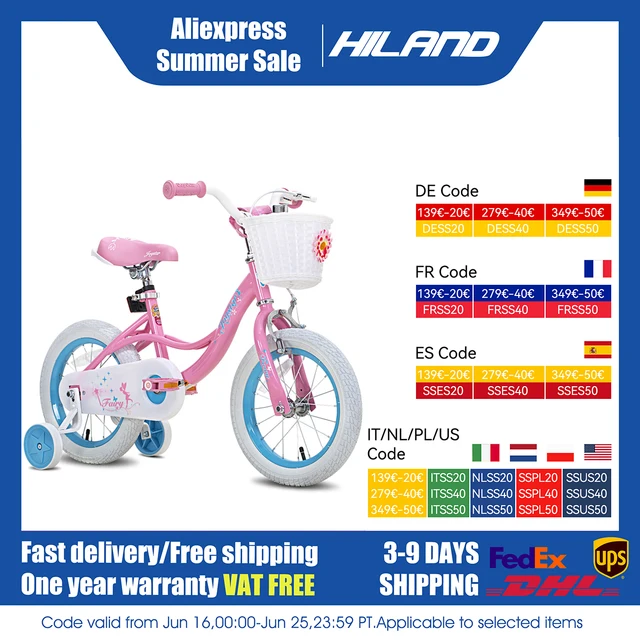 YSTAR-Vélo nickel é à chaîne pour filles, pour tout-petits de 2 à 9 ans, avec roues d'entraînement, frein à main et panier 1