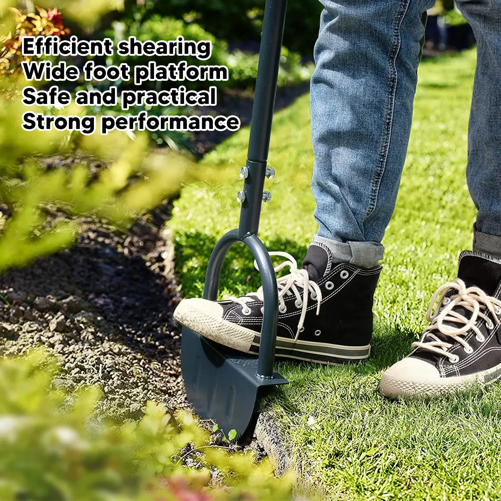 Lengthen Half Moon Lawn Edger High Hardness Simple Cleansing Carbon Steel Manual Trimming Shovel for Garden  Manual  Edger 2