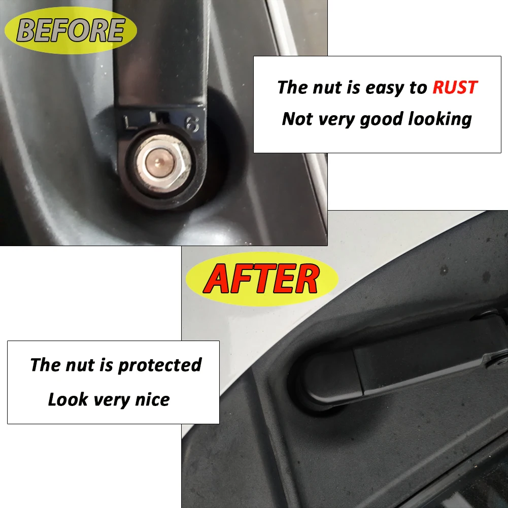2x Wiper Blade Arm Bolt Nut Cover Caps For Toyota – Replaces 85292-0F010, 8529213010, 85292-AA010