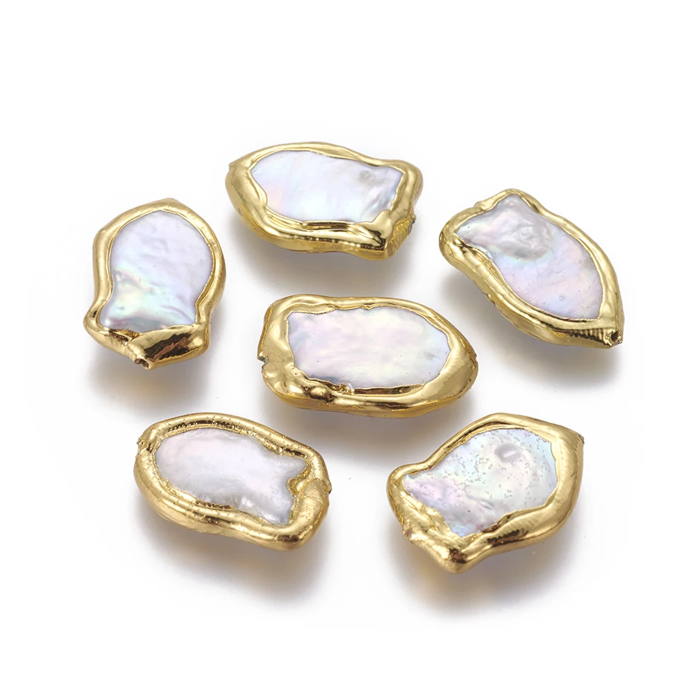 

10pcs Fish Shape Natural Cultured Freshwater Pearl Beads Loose Bead Summer Boho Bracelet Necklace Earring Jewelry DIY Making