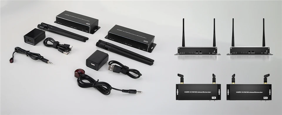 4K Wireless HDMI Video Transmitter and Receiver 5G 200M 1080P HDMI KVM Extender