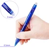 Transparent Pole Erasable Gel Pen Comes with Eraser 0.5mm Blue Black Magic Ink Smooth Writing Washable School Office Stationery 5