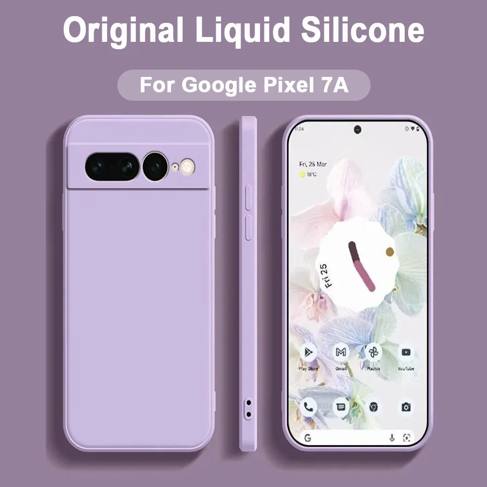 Liquid Silicone TPU Soft Solid Color Shockproof Back Case