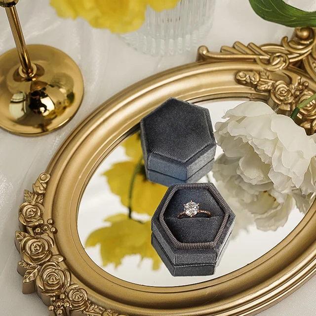 Dekoratív Tükör Összecsukható Állvány Asztal Tálalás Tálca Ékszer Fali - Image 6