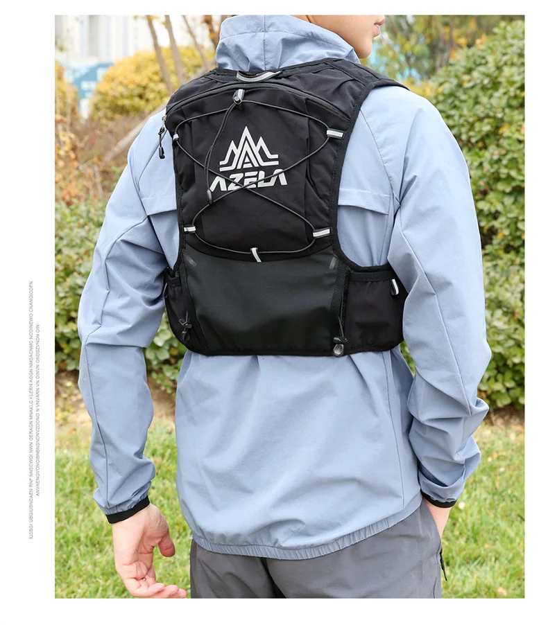 Outdoor Trail Running Backpack Ultralight Running Race Hydration Vest Breathable Jogging Vest for Marathon Cycling Hiking Trail