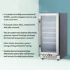 Wine Cooler Refrigerator 28 bottles, Mini Fridge with 41-65°F Digital Temperature Control, Glass Door Free Standing for Bar Home 3
