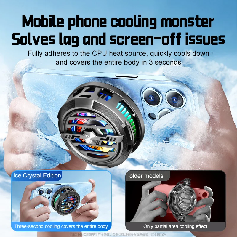 빠른 냉각 마그네틱/클립 반도체 모바일폰 냉각기 강력한 게임 쿨러 라이브 스트리밍용