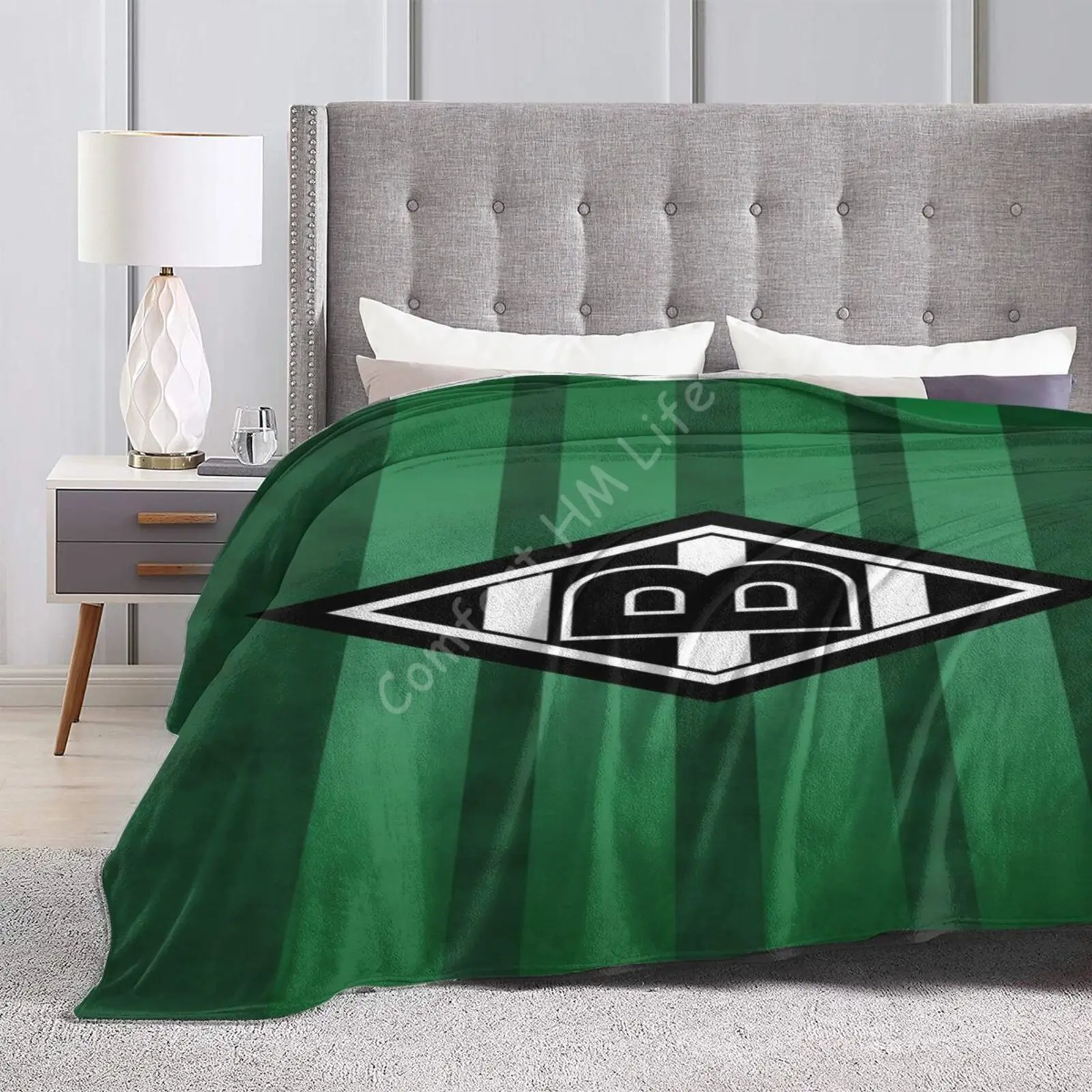 보루시아 Monchengladbach 프린트 담요, 부드럽고 가벼운 따뜻한 플란넬 던지기 담요, 가정용 침대 소파, 사무실 봉제 퀼트 침대 스프레드