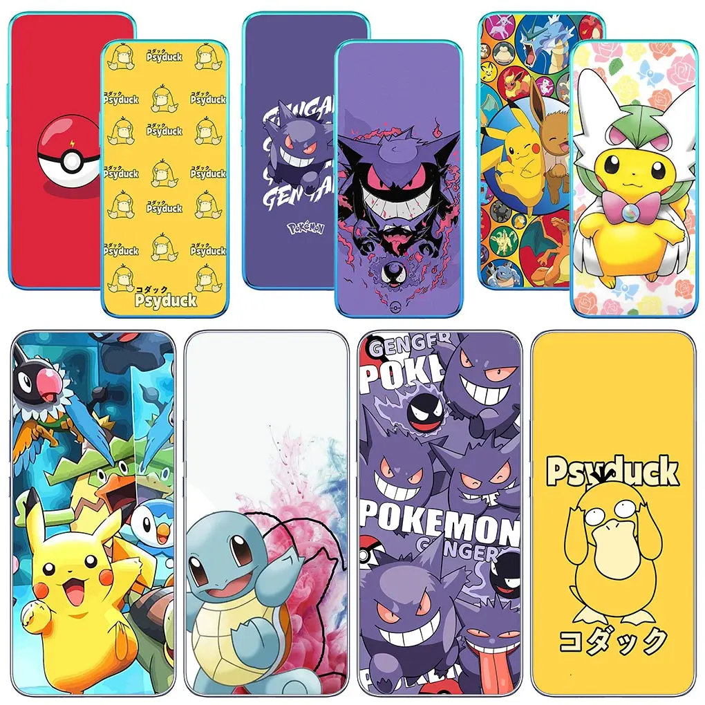 Pokemon Go Gengar Pikachu Psyduck Per Motorola Moto One Action Hyper Macro Vision Zoom E6 E7 Power Edge 30 Neo 20 Fusion Case