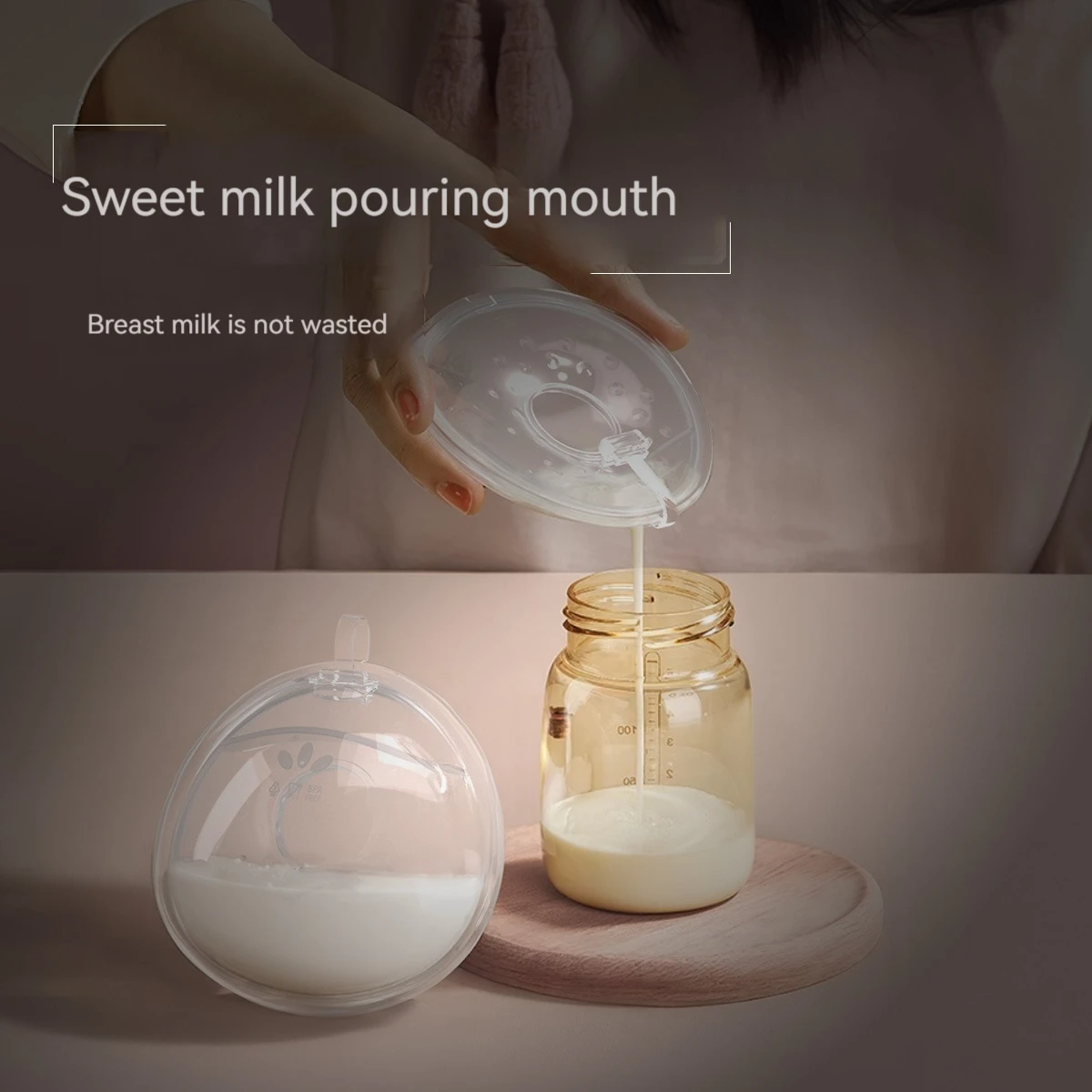 Wearable Milk Saver for Breastfeeding Manual Breastmilk Collector Silicone Breast Shell Milk Catcher for Collecting Breastmilk 6
