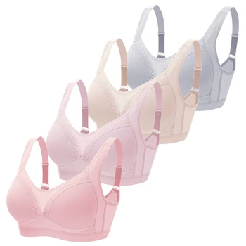 Traceless Maternity Bra Pregnant Women Comfortable And Breathable Cotton Front Open Button Breastfeeding Bra Large Size Bralette