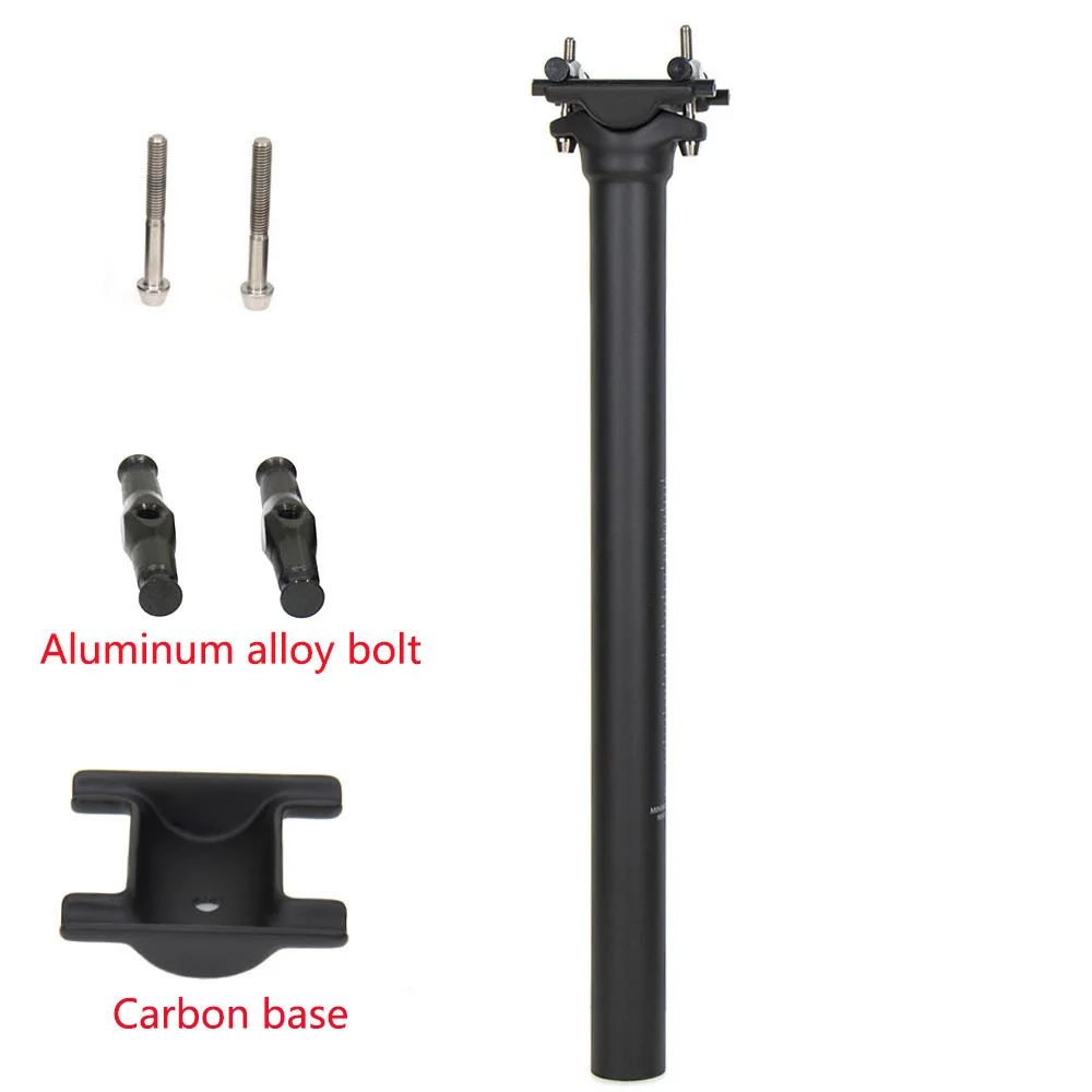 T800 탄소 섬유 자전거 시트 포스트 도로/산 시트 튜브 자전거 부품 27.2/31.6*300/350/400mm 티타늄 나사 125g