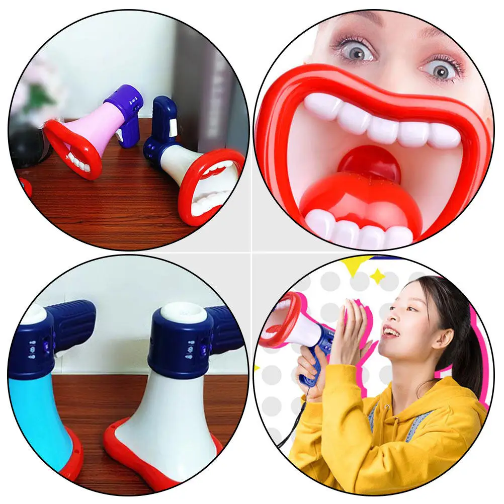 1Pcs 소년 소녀를위한 전기 보이스 체인저 트럼펫 안전 무독성 ABS 플라스틱 재미있는 디자인 쉬운 그립 소형 무대