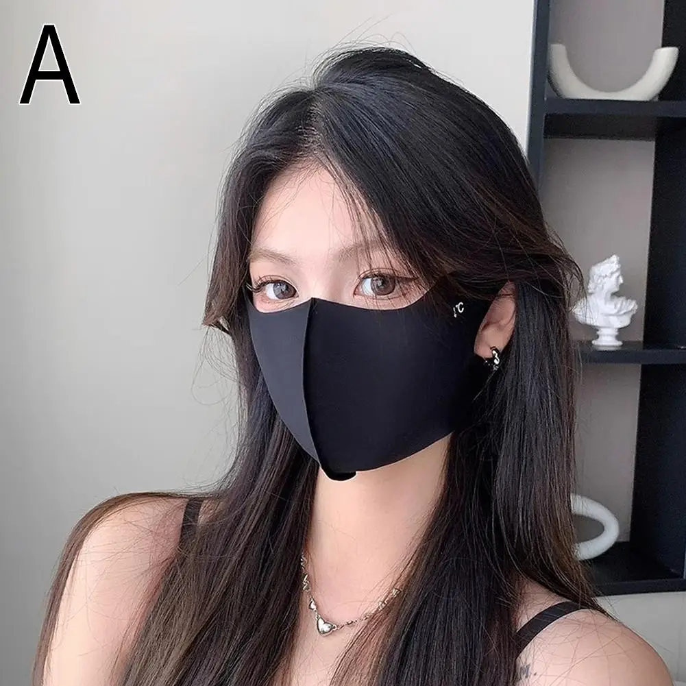 Ice Silk Face Mask For Women Sun Protection UPF 50+ UV Face Cover Breathable Eye Protection Mask For Fishing Hiking Cycling