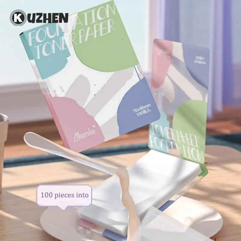 100/80/50 시트 파운데이션 컬러 블렌딩 페이퍼 일회용 팔레트 컬러 믹싱 트레이, 찢을 수 있는 페이퍼 립스틱 블렌딩 메이크업 도구