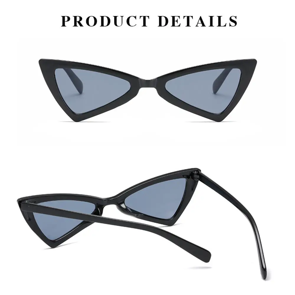 1pc New Style Small Cat Eye Sunglasses Women Tinted Cateye Sunglasses Vintage Inverted Triangle Glasses _ - Mobile