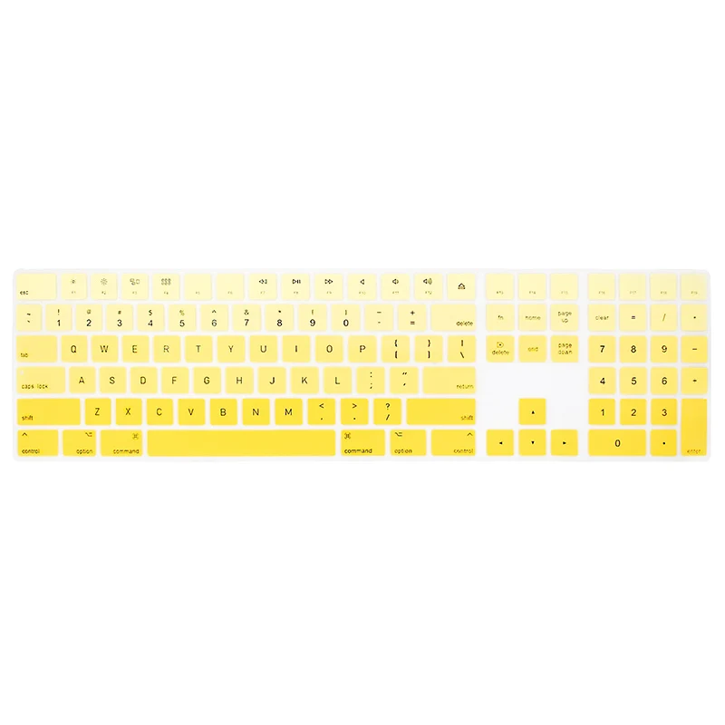 Premium Silicone Keyboard Cover for US Layout Apple Magic Keyboard with Numeric Keypad
