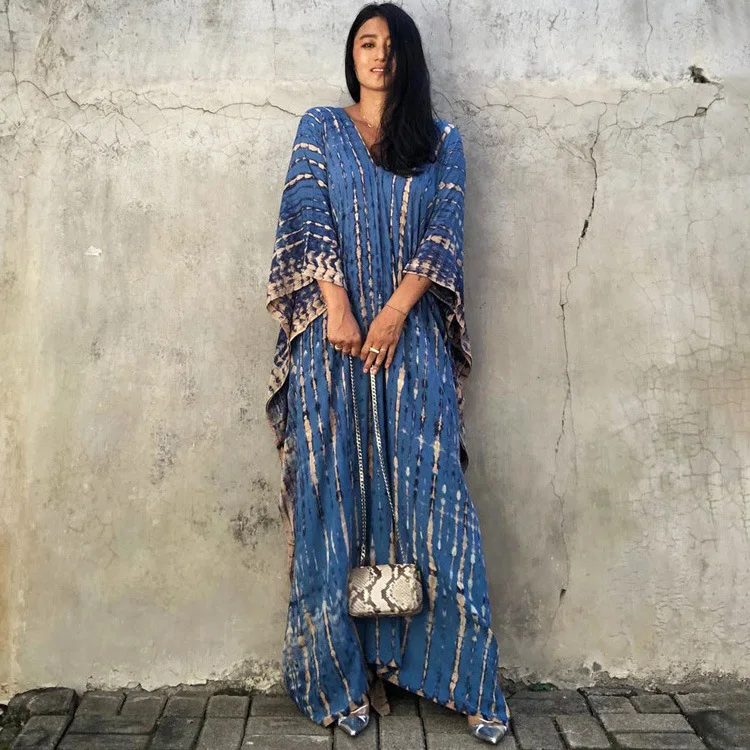 WeHello Beach Dress Tie Dye Printed Bikini Cover Ups for Swimwear Women Bohemian Bathing Suits Beachwear Dropshipping Wholesale