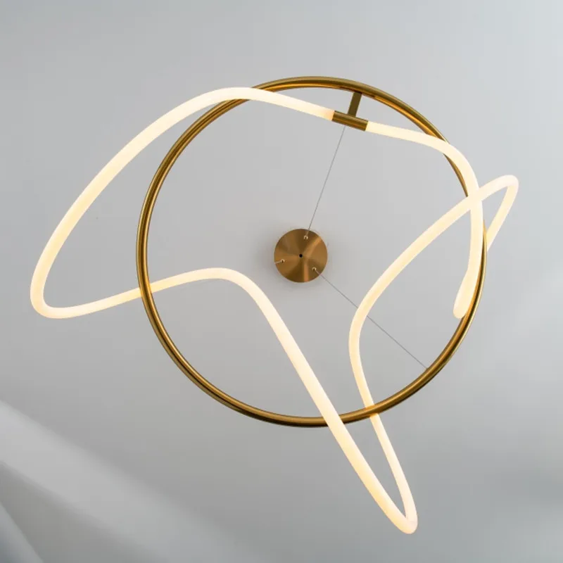 Led Chandelier Long Hose Table Dining Room Kitchen Bar Minimalist Pendant Lamp Home Decor Lighting