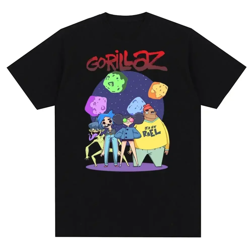 Music Band Gorillazs Punk Rock Print T Shirt 90s Casual Fashion Short Sleeve Plus Size T Shirt Unisex 3