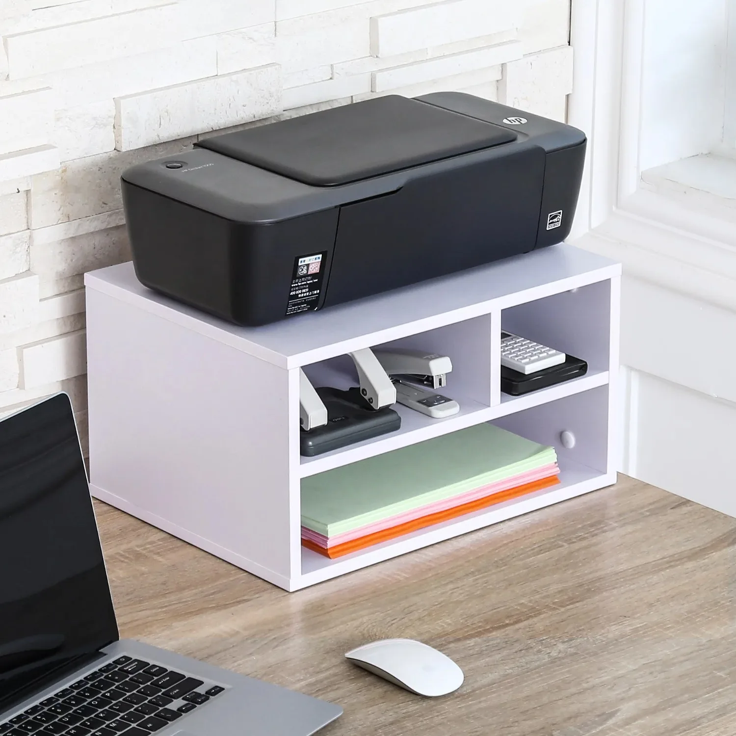 

Wood Printer Stands with Storage Desktop Workspace Organizers organizer box
