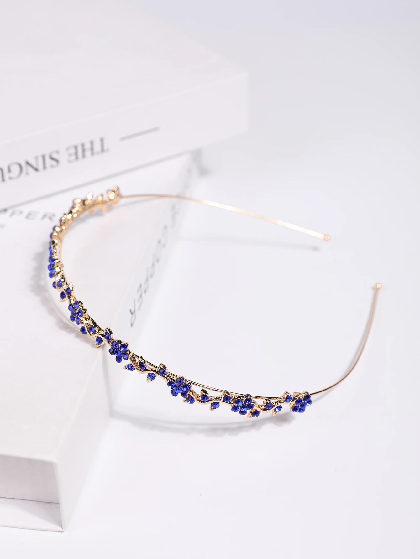 Persischer blauer exquisiter französischer Haarreifen, vielseitig zum Ausgehen, Perlen-Stirnband, ultraunsterblicher Stil, feiner Kopfbedeckung für Frauen – Detail 16