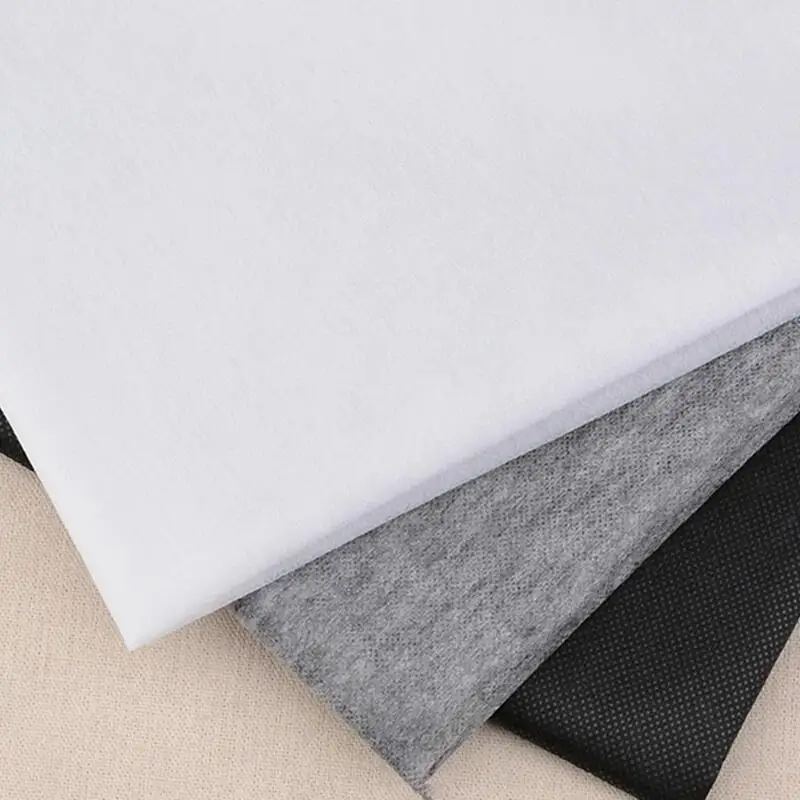 Monochrome Non-Woven Fabric Interfacing with Iron-On Adhesive