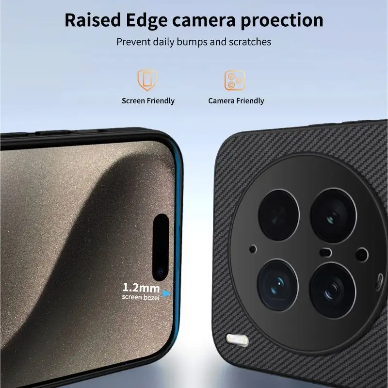 Luxury Leather TPU Kevlar Magnetic Back Cover with Wireless Charging Compatibility