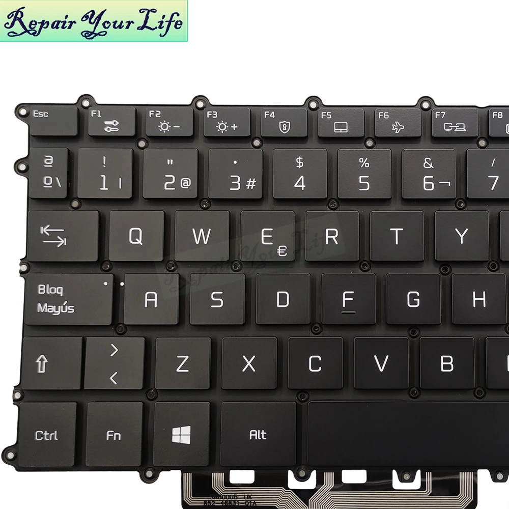 LG 그램용 스페인어 백라이트 키보드, 노트북 키보드, 라틴, 14Z90P-G, AA54A3, AA55A1, 14Z90P-K, AA53A1, AA74A1, AAW3U1, AAW5U1, AAB8U1