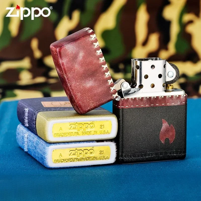 Accendino Zippo Jean Cowboy Design Con Logo Zippo Collezione Antivento In Scatola