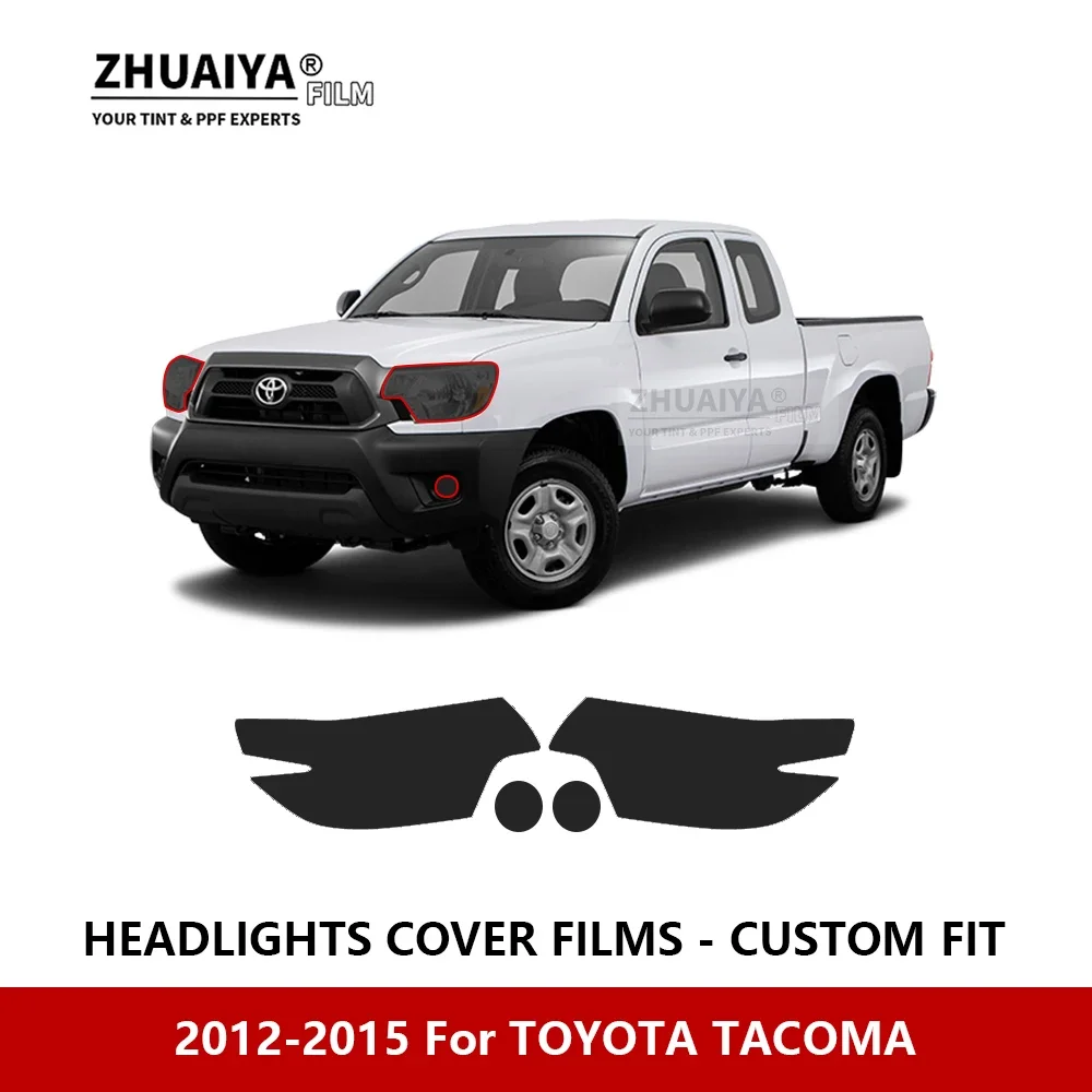 

For TOYOTA TACOMA 2012-2015 Car Exterior Headlight Anti-scratch PPF precut Protective film Repair film Car stickers Accessories