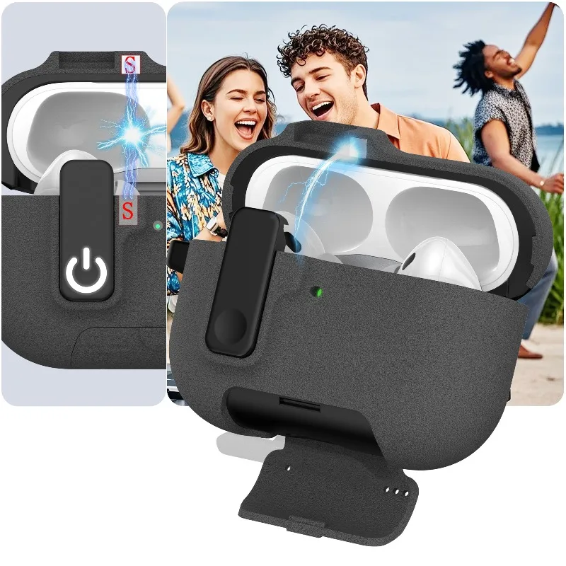 Luxury Shockproof Protective Earphone Case with Hook Bracket