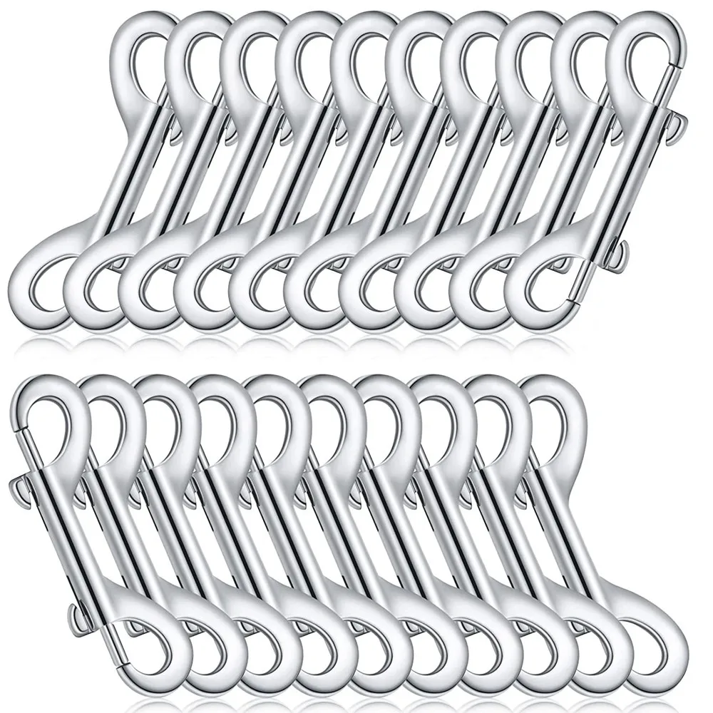 Hook, Barco Hardware, Mosquetão, Clipes giratórios, Mergulho, Double End, 20Pcs