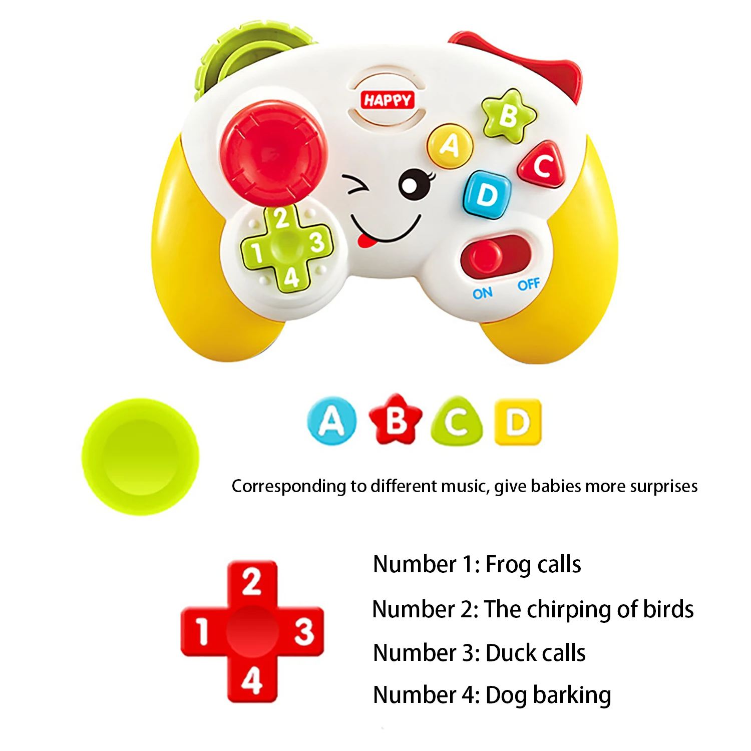 Puzzle early education video game music controller toy, parent-child interactive children's toy, cultivating thinking training 4