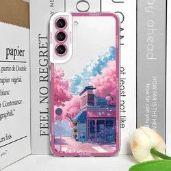 Cherry Blossoms Ultra Clear Soft Phone Case - Japanese Landscape Design - Samsung A22 4G (S - H1233T1)