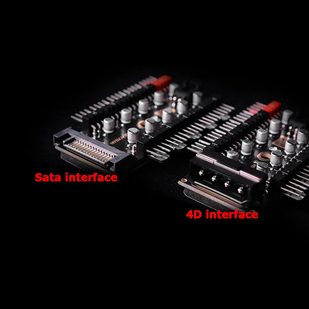 1 to 10 4 Pin PWM Cooler Fan HUB Splitter Extension PC Speed Extension Power Supply Socket Controller Adapter