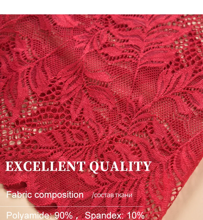Description Picture 5 of itemSexy Lace Solid Color Seductive Women Underwear With Hollowed Out Embroidery Breathable Refreshing Panties Fashionable Briefs