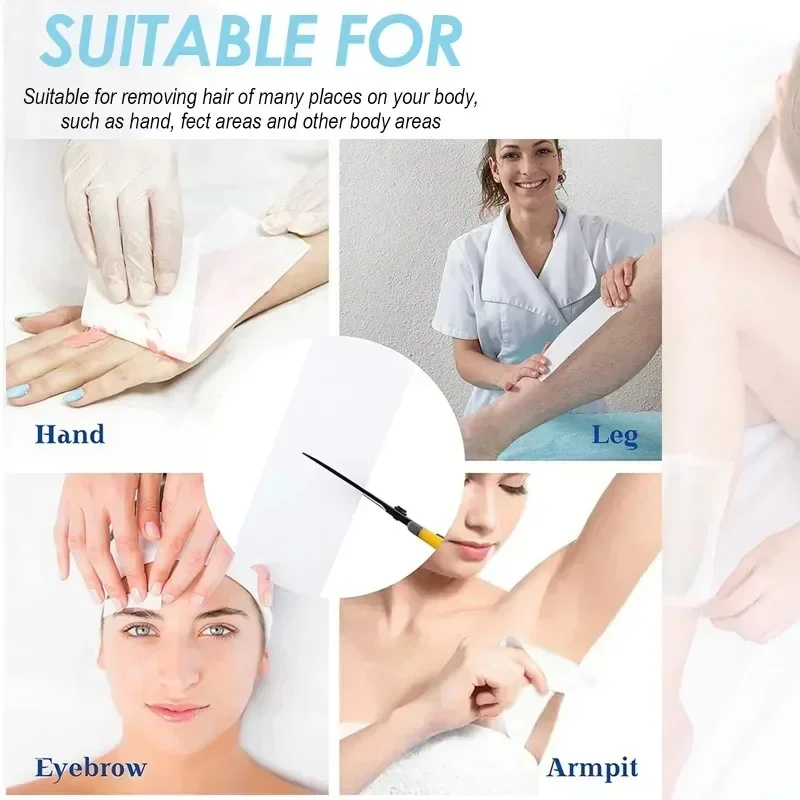 7*100 Hair Removal Wax Paper Nonwoven Body Cloth High Quality Leg Arm Hair Removal Epilator Wax Strip Paper Roll Depilating Tool 2