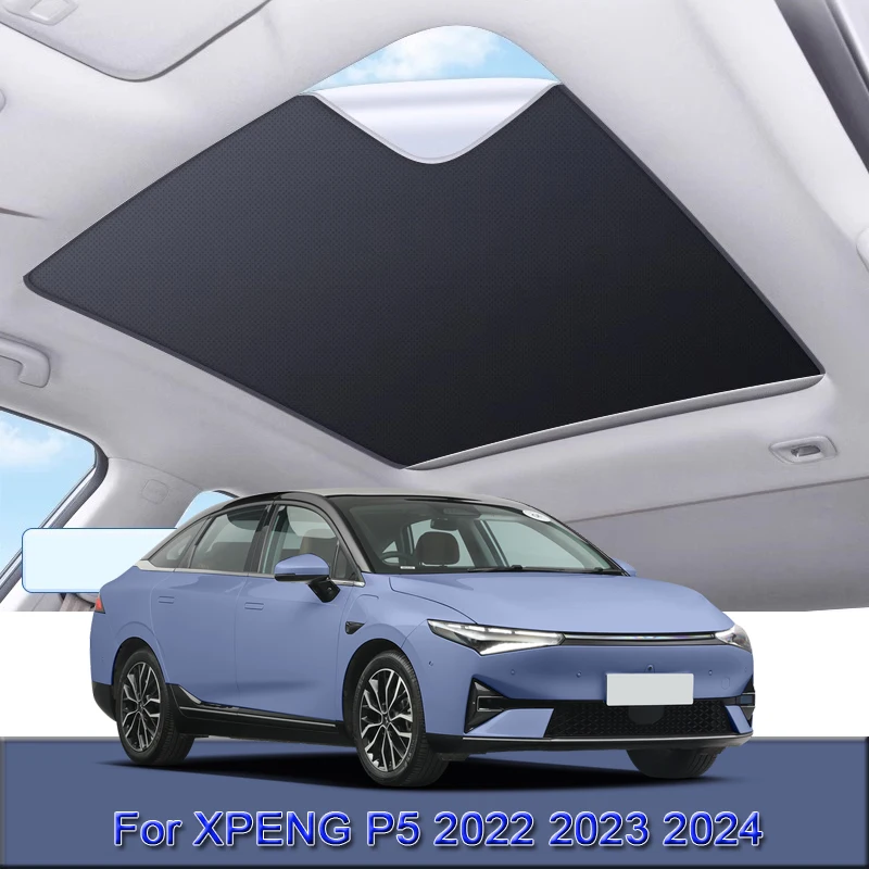 

Fit For XPENG P5 2022 2023 2024 Car Electrostatic Adsorption Sunroof Sunshade Heat Insulation Skylight Sticker Auto Accessories