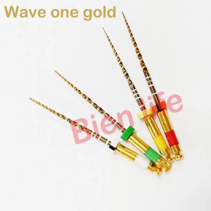 4pcs Dental Wave One Gold Rotary Files for Endo Root Canal Treatment
