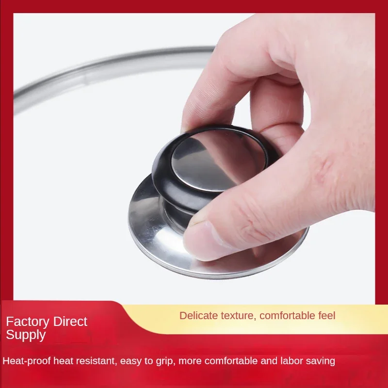1PCS Stainless Steel Cookware Pot Lid Screw Handle Utensil Pot Pan Lid Cover Kitchen Cookware Kitchenware pot lid cover