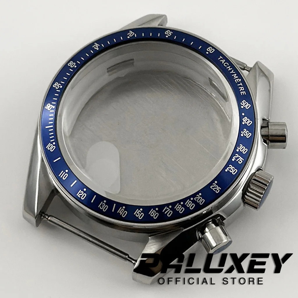 Premium Multifunctional 40mm Speedmaster Watch Case for Quartz Movements - Fits 20mm Strap