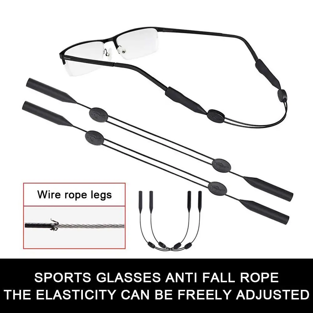 

Очки Разноцветные эластичные силиконовые кружевные регулируемые буквенные кнопки спортивные противоскользящие ленты для шеи с круглыми концами