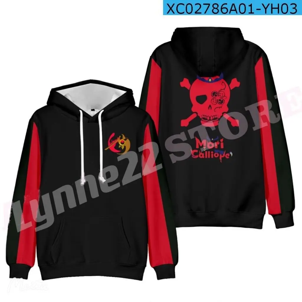 

HOLOLIVE VTuber Mori Calliope Cosplay Merch 3D Print Zipper Hoodies Winter Suit Sportswear Hooded Youthful Women/Men The Hooded