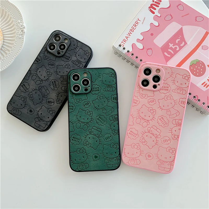 LOUIS VUITTON LV HELLO KITTY PATTERN iPhone 14 Case Cover